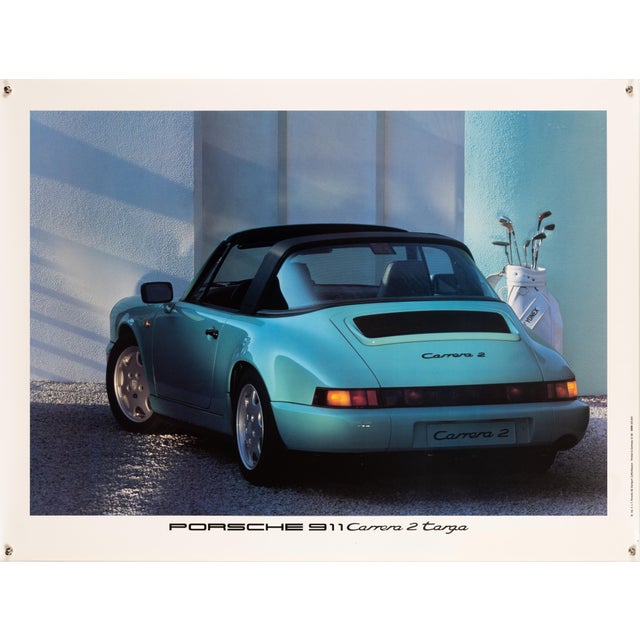 Porsche 911 Carrera 2 Targa Poster, 1990 For Sale - Image 9 of 9