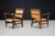 Wood French Lounge Chairs in Oak and Rush, 1950s, Set of 2 For Sale - Image 7 of 10