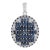 Art Deco Baguette Cut Blue Sapphire & Diamond Mosaic Statement Pendant | 3.45 TCW For Sale