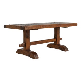 19th Century France Brown Wood Coffee Table For Sale