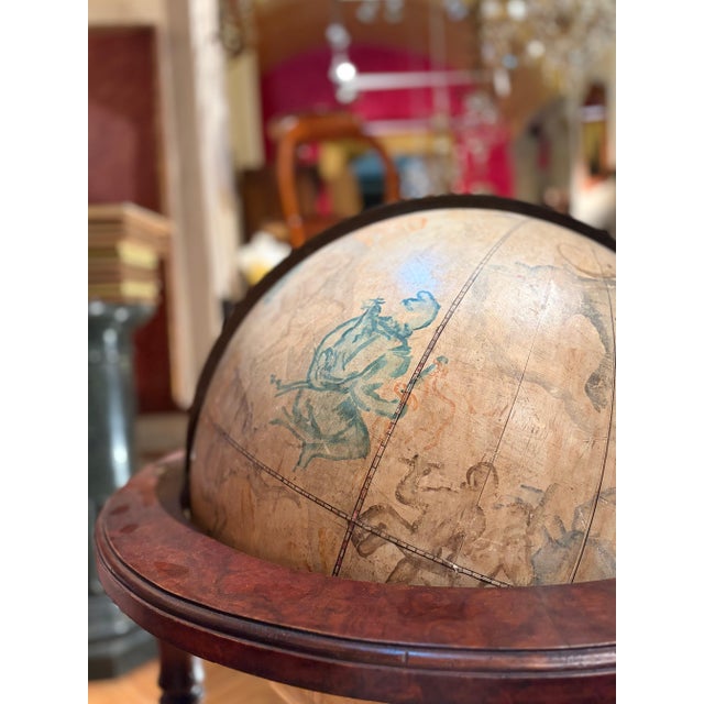 19th Century 19th Century Antique Italian Celestial Globe on Turned Wood Floor Stand For Sale - Image 5 of 18