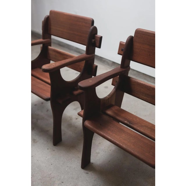 1960s 1960s Midcentury Brutalist Arm Chairs - Set of 2 For Sale - Image 5 of 6