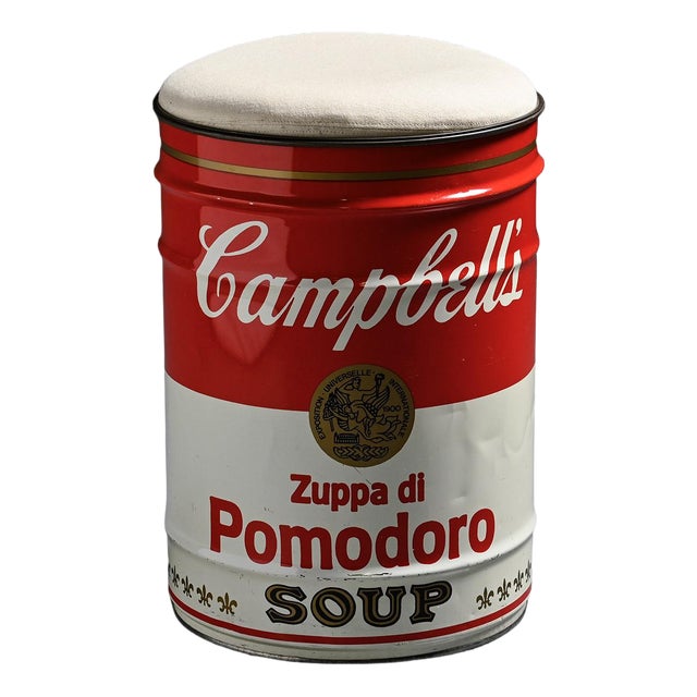 Campbells Soup Can Stool by Dino Gavina for Ultramobile Simon, 1971 For Sale