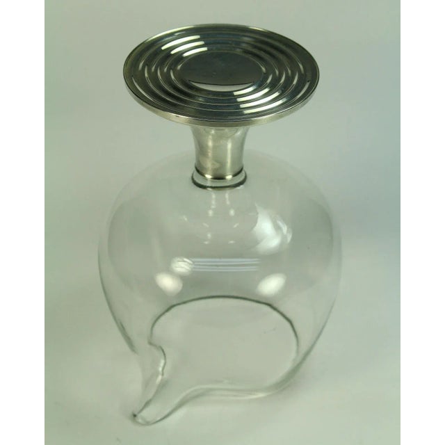 Metal Newport Gorham Sterling Silver & Clear Glass Sauce Boat Goblet Beaker For Sale - Image 7 of 11