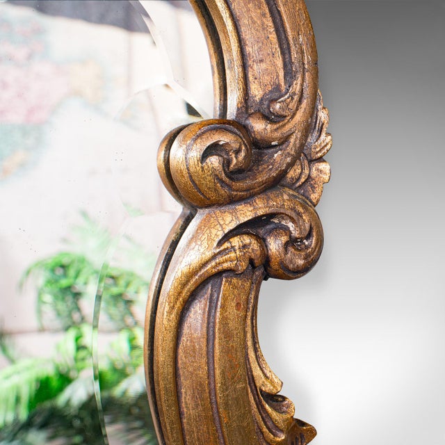1910's Antique Baroque Wall Mirror For Sale - Image 6 of 8