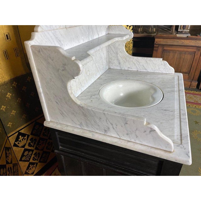 Napoleon III Blackened Wood Vanity Unit For Sale - Image 4 of 13