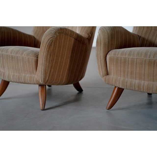 Pair of Danish Lounge Chairs, Denmark, 1940s For Sale - Image 13 of 16