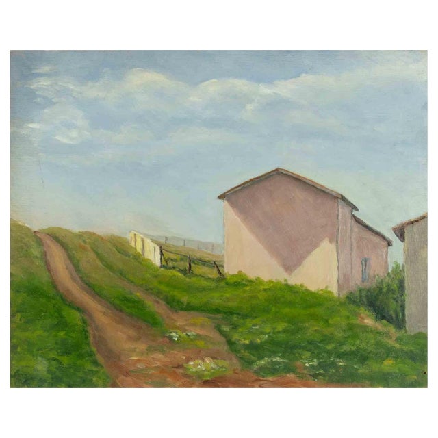 Francesco Settimj, Landscape, Oil Painting, 1930s For Sale