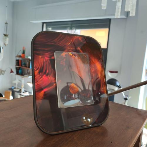 Contemporary Bakelite and Acrylic Tortoiseshell Photo Frame, Italy, 1970s For Sale - Image 3 of 6