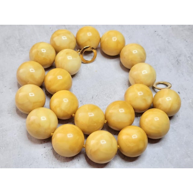 Modern Royal Baltic Amber Necklace For Sale - Image 3 of 7