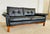 Vintage Scandinavian Black Buttoned Leather Sofa from Ikea, 1960s For Sale - Image 6 of 18