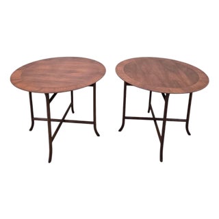 MCM Widdicomb Walnut Occasional Tables by t.h. Robsjohn-Gibbings – Pair For Sale