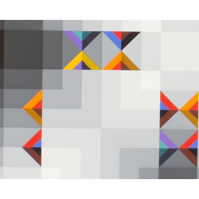 “Prizma I” Op Art Serigraph Print by Marko Spalatin For Sale In Indianapolis - Image 6 of 8