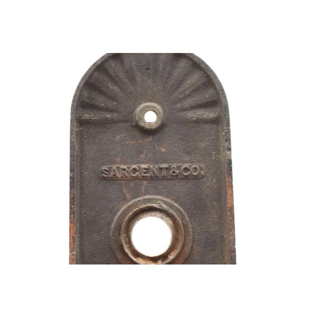 Metal Vintage Fluted Bronze Passage Door Knob Set For Sale - Image 7 of 7