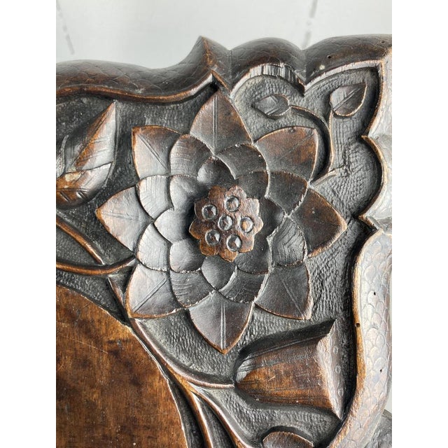 Large Arts and Crafts Hand Carved Pedestal, England, 1880s For Sale - Image 10 of 18