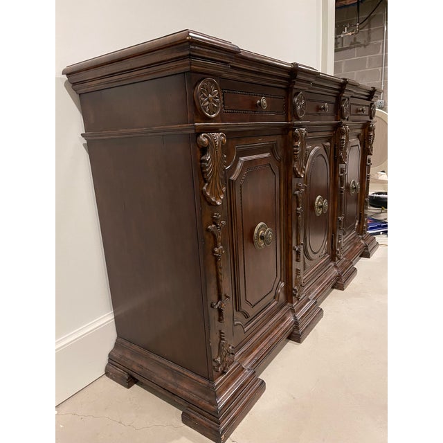 Traditional Maitland Smith Mahogany Traditional Wooden Sideboard For Sale - Image 3 of 4