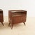 Wooden Bedside Tables with Glass Top, 1950s, Set of 2 For Sale - Image 3 of 9