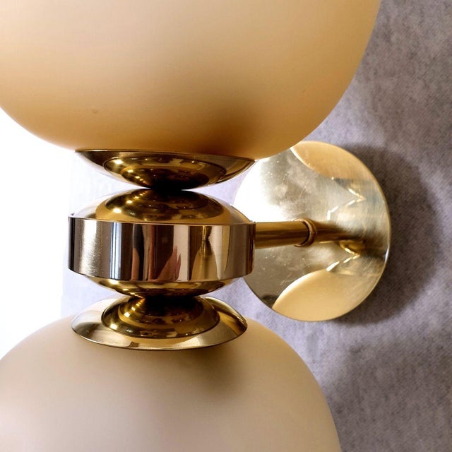 1980s Pair of Amber Murano Glass Sconces For Sale - Image 9 of 11