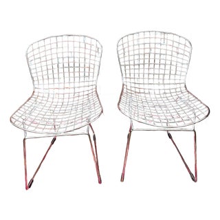 Set of 1970’s MCM Metal Side Chairs. For Sale