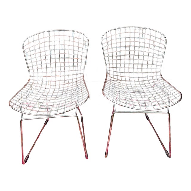 Set of 1970’s MCM Metal Side Chairs. For Sale