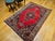 Vintage Persian Mazgalan Area Rug, Hand-Knotted Wool, Geometric Pattern, 5x7, Red & Navy For Sale - Image 10 of 18
