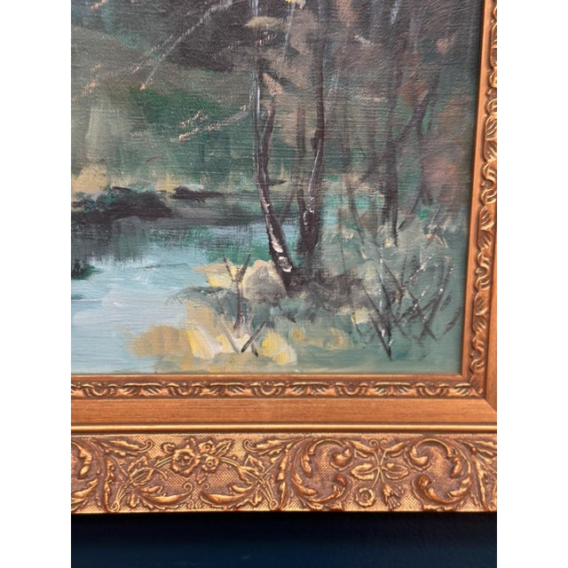 Tedde Rhodin, Autumn Landscape from Småland, 1979, Oil on Canvas, Framed For Sale - Image 9 of 18