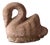 Vintage Brutalist Cement Swan Sculpture For Sale