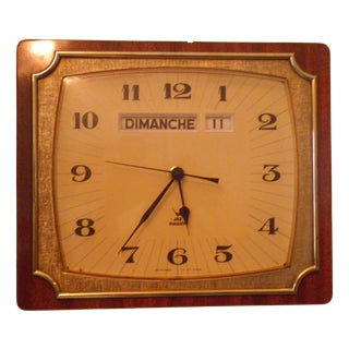 Wall Clock with Calendar from Jaz Transistor, 1960s For Sale