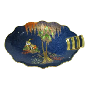 1920s Art Deco Oval Hand Painted Carlton Ware Porcelain Serving Dish