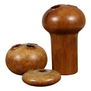 Moonfrog Vases by Kirsten Günther for Knabstrup, 1960s, Set of 3 For Sale