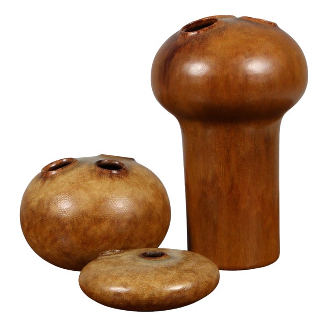 Moonfrog Vases by Kirsten Günther for Knabstrup, 1960s, Set of 3 For Sale