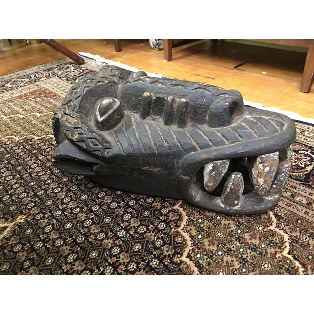 40 + years old. West African Bamileke Cameroon large carved mask. Very substantial. Exquisitely Carved