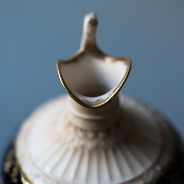 1900 - 1909 Amphora Art Nouveau Ewer, c.1900, Spider Web & Gilt Floral Design For Sale - Image 5 of 16