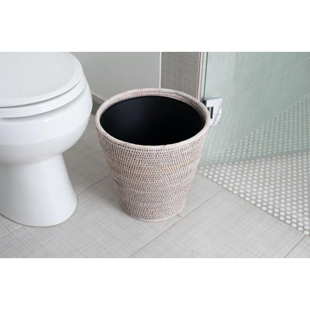 It is important to decorate your home with soul and personality. This round tapered waste basket with metal liner will...