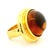 Canary Yellow Vintage Turgo 18k Gold Large Cabochon Citrine Statement Ring, Size 7 For Sale - Image 8 of 10