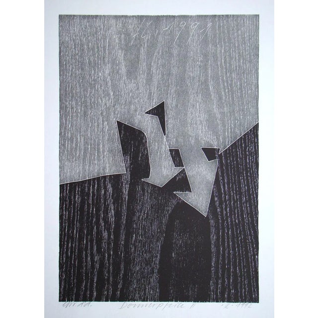 Franz Eggenschwiler, Donnerpfeile II, 1992, Original Woodcut For Sale