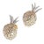 Verdura Vintage Pineapple Diamond Platinum & Yellow Gold Earrings, Pair For Sale - Image 9 of 14