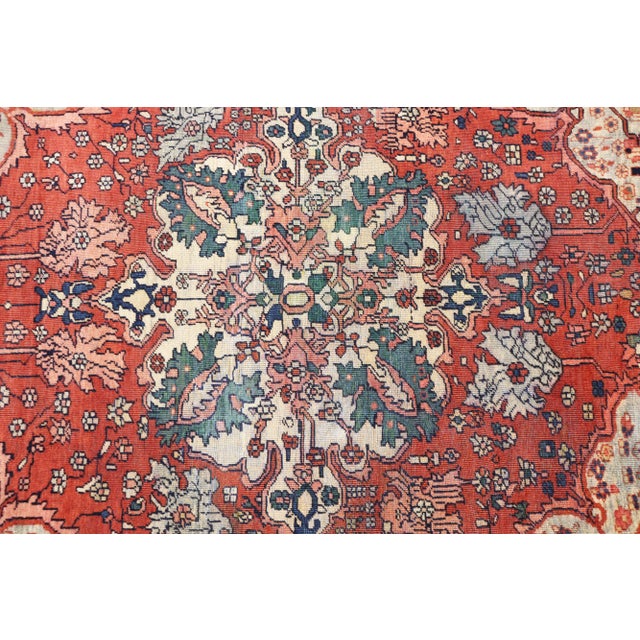 Textile Antique Persian Feraghan Sarouk Carpet 9'1" X 11'9" For Sale - Image 7 of 12