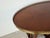 Vintage Hekman Chippendale Style Mahogany Matched-Grain Oval Side Table With Brass Gallery For Sale - Image 10 of 12