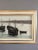 Textile Mid-Century Modern 'Tranquil Moorings' Vintage Original Swedish Impressionist Coastal Landscape Oil Painting, Framed For Sale - Image 7 of 11