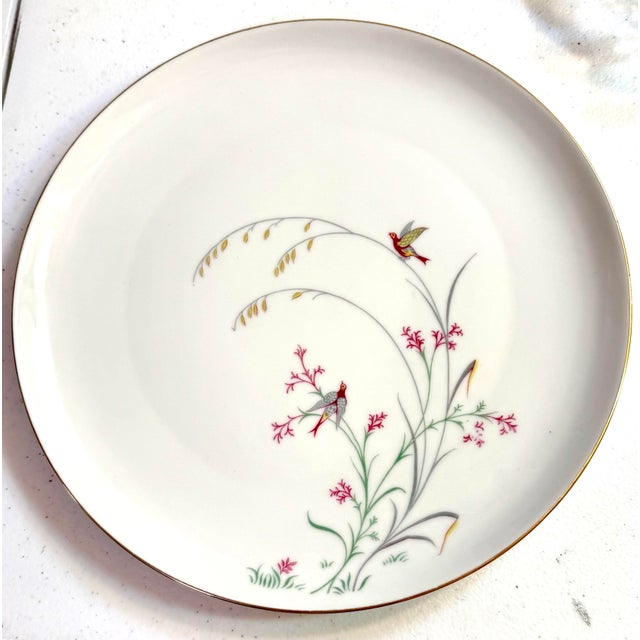 1930s Eschenbach Bird Multicolor Leaves and Grasses Dinnerware Set - 50 pcs For Sale - Image 11 of 12