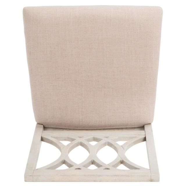 Gray 19''H Linen Side Chair in Taupe & Rustic Grey - a Pair For Sale - Image 8 of 11