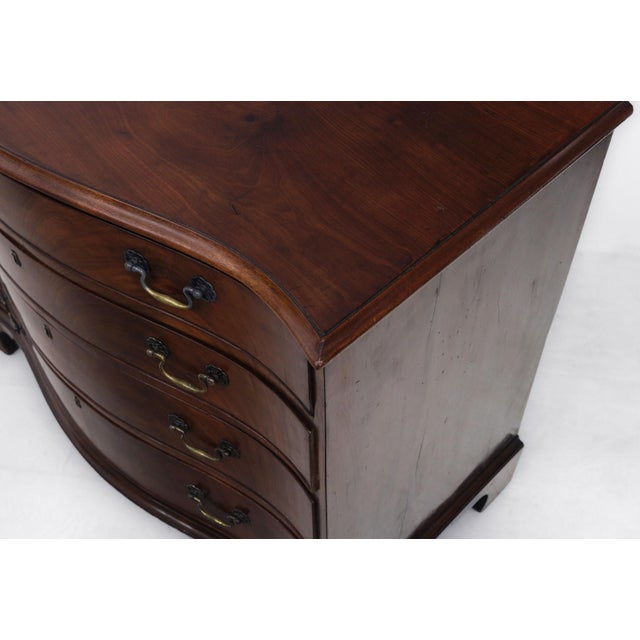 George III Mahogany Serpentine Chest of Drawers For Sale - Image 6 of 18