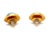 18ct Yellow Gold Mabe Tahitian Pearl Earrings 17mm 10.26g, A Pair For Sale - Image 4 of 7