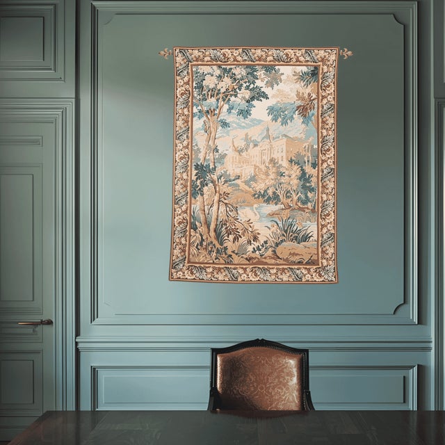 This tapestry is inspired from a fine example of a classical Verdure Tapestry, such as those woven in France, Brussels and...