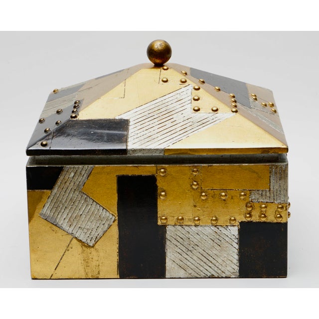 Vintage Brutalist Patchwork Jewelry Box. Great for you jewelry and special items.