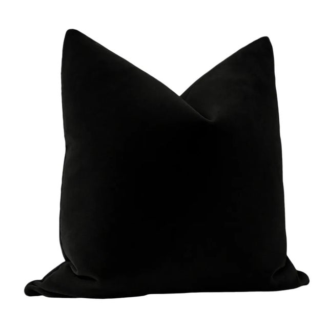 Contemporary 22" Caviar Mohair Velvet Pillows - a Pair For Sale - Image 3 of 5