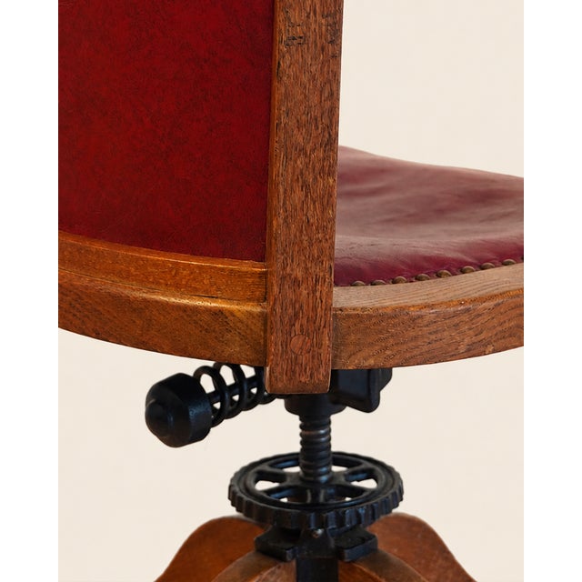 Vintage Swivel Chair from Horgenglarus, 1920s For Sale - Image 6 of 8