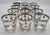 Set of 12 Hollywood Regency Silver Overlay Old Fashioned Glasses, Atomic Dot Barware, 1950s A striking set of twelve mid-...