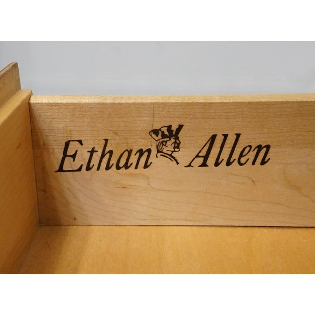 Brown Ethan Allen Heirloom Nutmeg Maple 23" Open Cabinet Nightstand 10-5306 For Sale - Image 8 of 13